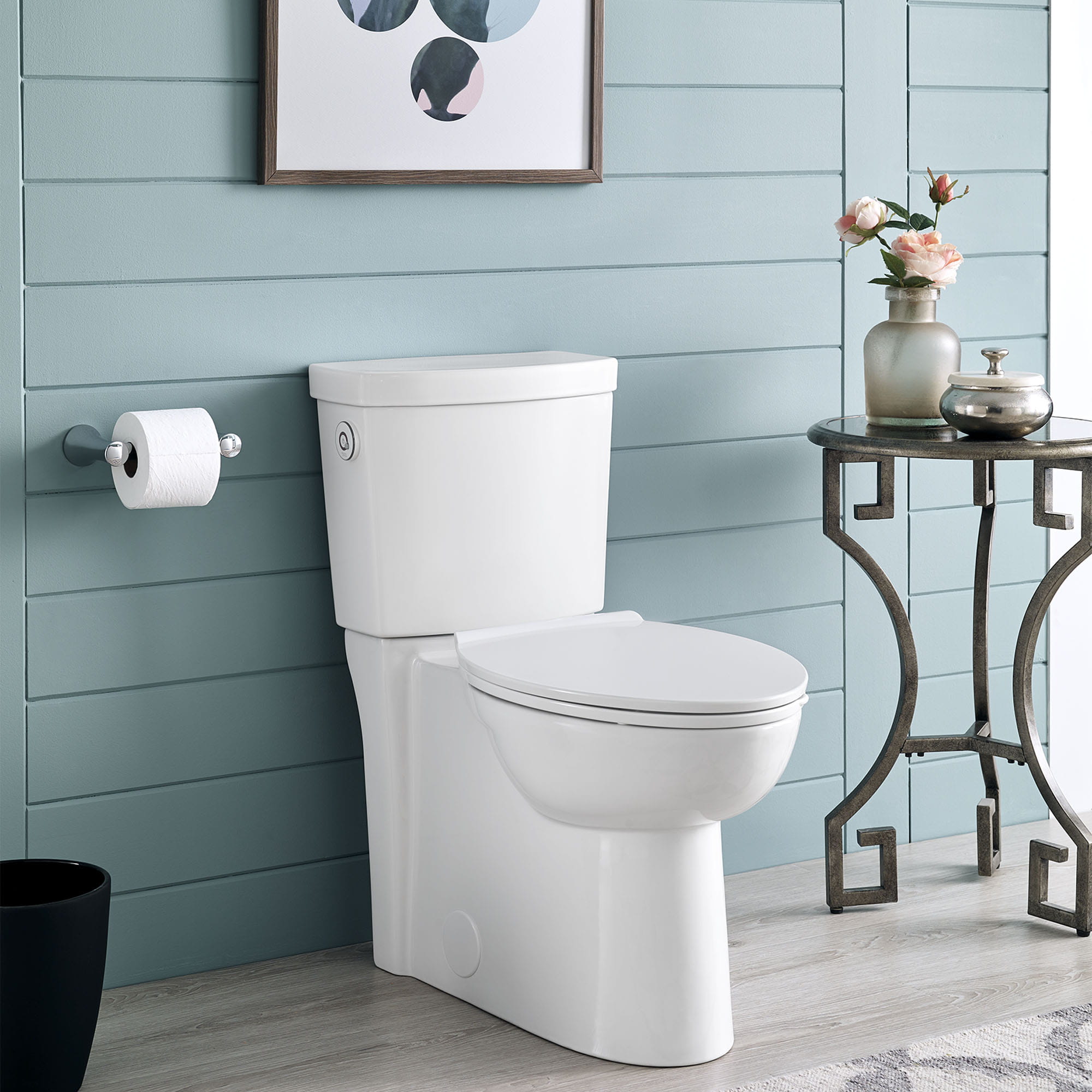 Clean Activate 128 GPF 48 LPF Left Trip Lever 16 1 2 in Elongated Front Toilet with Seat WHITE